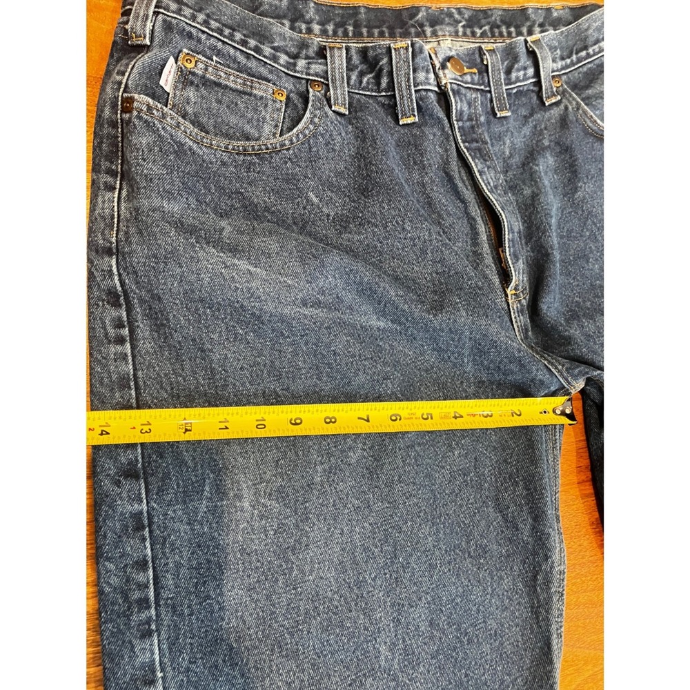 Carhartt B460-DVB 42x30 (44x30tag) Mens Relaxed Denim Jeans Dark Vintage Blue - Picture 9 of 9